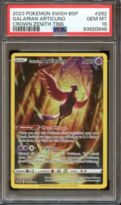 PSA 10 GALARIAN ARTICUNO BLACK STAR PROMO SWSH282 CROWN ZENITH 2023 POKEMON TCG - Image 1