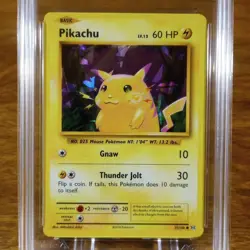 Pokemon XY Evolutions Pikachu Cracked Ice Holo 35/108 AGS Mint 9 Common 2016 - Image 2