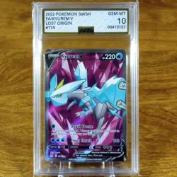 Pokemon SWSH Lost Origin Kyurem V 174/196 AGS Gem-MT 10 Holo Ultra Rare 2022 - Image 1