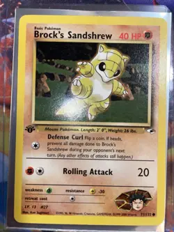 Brock's Sandshrew - 71/132 - Gym Heroes Common 1st Edition - Pokemon TCG - Image 2