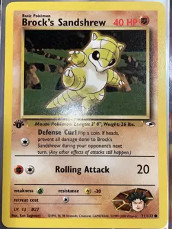 Brock's Sandshrew - 71/132 - Gym Heroes Common 1st Edition - Pokemon TCG - Image 4