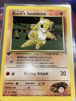 Brock's Sandshrew - 71/132 - Gym Heroes Common 1st Edition - Pokemon TCG - Image 5
