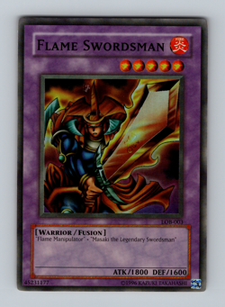 Flame Swordsman LOB Original Print Super Rare Near Mint OG Yugioh 2002 - Image 1