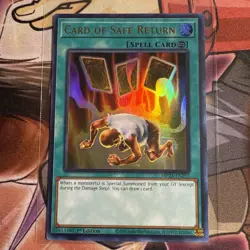 Yugioh! Card of Safe Return MP25-EN297 Ultra Rare 1st Edition Near Mint - Image 1