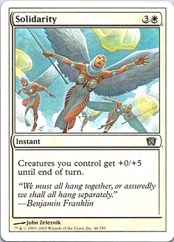 Solidarity Magic The Gathering 8th Edition Card Light Play X1 - Image 1