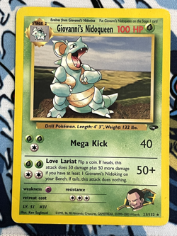 Giovanni's Nidoqueen 23/132 Gym Challenge Regular Pokemon Card - Image 1