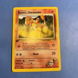 1st Edition Blaine's Charmander 61/132 Gym Heroes Rare Vintage Pokemon Card - NM - Image 1