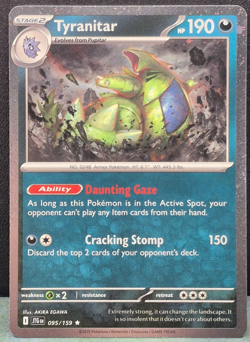 Tyranitar 095/159 Cosmos Holo Rare Journey Together Pokemon TCG Near Mint Card - Image 1