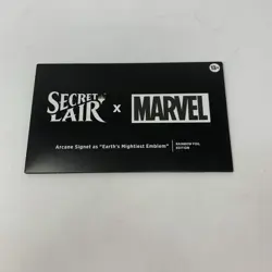 MTG Secret Lair x Marvel Arcane Signet Earth's Mightiest Emblem FOIL Promo Card - Image 1