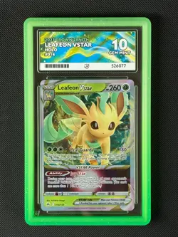 ACE 10 Leafeon VSTAR 014/159 Pokemon Card SWSH Crown Zenith Holo GEM MINT - Image 1