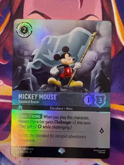 MICKEY MOUSE Standard Bearer - 221/204 - EPIC FOIL Lorcana Disney Card Fabled - Image 1