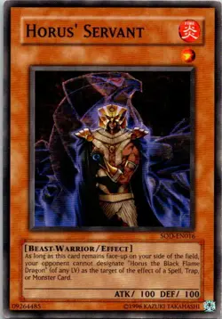 Horus' Servant SOD-EN016 Yu-Gi-Oh! Card Light Play Unlimited - Image 1