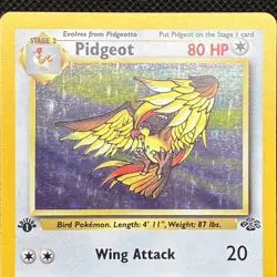 (LP+) 1st Edition Pidgeot 08/64 Jungle Holo Rare Vintage Pokemon Card - Image 2