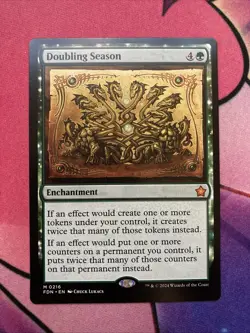 Doubling Season 0216 Foundations Regular Mythic Magic The Gathering FDN EN M NM - Image 1