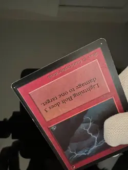 Magic the Gathering MTG Beta Lightning Bolt LP+ (Beta Bob) - Image 5