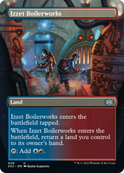 1 x Izzet Boilerworks - Foil - Borderless - Double Masters 2022 - NM-Mint - MTG - Image 1