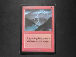 Lightning Bolt LP/MP [Limited Edition Beta] Mtg Magic Free Priority Mail! - Image 1