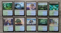 MTG Magic Set of 10 Simic Dual Lands EDH Commander Deck Staples Green Blue Mana - Image 1