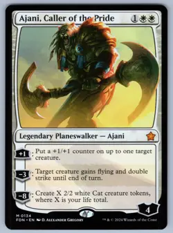 Ajani, Caller of the Pride M Foundations # 134 NM Normal - Image 1