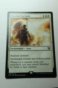 MTG Shielded by Faith x1- -Commander 2015-Lightly Played - Image 1