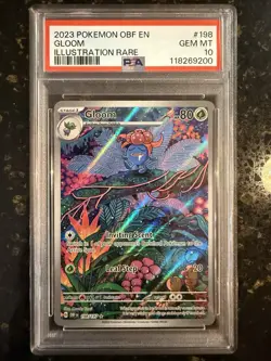 2023 POKEMON OBF EN-OBSIDIAN FLAMES #198/197 GLOOM IR PSA 10 - Image 1