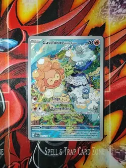 Pokemon TCG Castform Sunny Form Illustration Surging Sparks 195/191 - Image 2