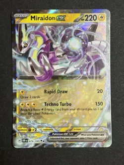 Pokemon Error Miraidon ex 079/197 Double Rare Ink/Color Layer Missing SEND OFFER - Image 1