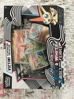 Pokemon TCG Unova Victini Illustration Collection Box Black Bolt White Flare - Image 1