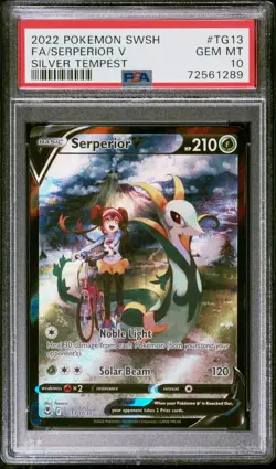 2022 POKEMON SWORD & SHIELD SILVER TEMPEST #TG13 FULL ART/SERPERIOR V PSA 10 - Image 1