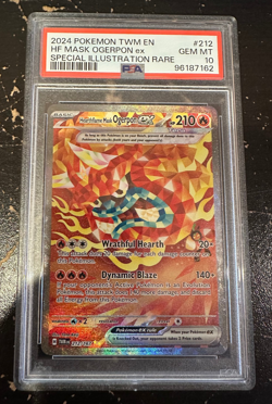 Pokemon TCG HearthFlame Mask Ogerpon EX #212 SIR S&V Twilight Masquerade PSA 10 - Image 1