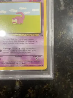 1999 Pokemon Fossil Slowpoke #55 1st Edition PSA 10 - Image 4