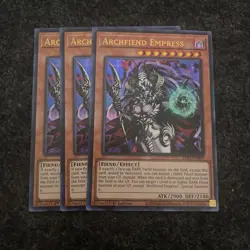 YuGiOh! 3x Archfiend Empress LDS3-EN007 Ultra Rare Yu-Gi-Oh! - Image 1