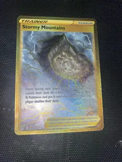Pokemon TCG Stormy Mountains Evolving Skies Holo Card 232/203 Secret Rare - Image 1
