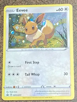 Eevee SWSH095 Black Star Promo Holo Pokemon Card - Image 1