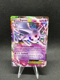 Pokemon TCG Espeon EX Holo Card 52/122 XY Breakpoint Ultra Rare, Light Played LP - Image 1