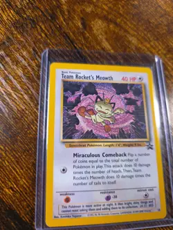 Team Rocket's Meowth #18 Pokemon Black Star Promo Rare - WoTC NM - Pokemon Card - Image 2