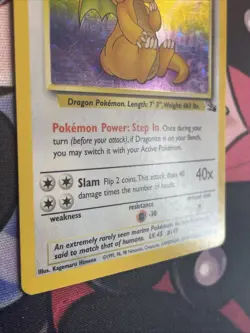 Pokemon TCG Dragonite Fossil Unlimited Holo Rare Card 4/62 MP Condition - Image 5