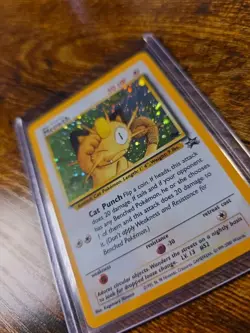 Pokemon Meowth Nintendo Black Star Promo 10 Holo Pokemon Card LP - Image 3