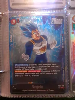 Dragon Ball Super Card Game Fusion World - Vegeta Super Rare Foil FB03-020 - Image 1