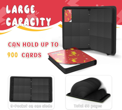 Trading Card Binder 9 Pocket，Card Binder 900 Pockets Card Book Holder Cards with - Image 4