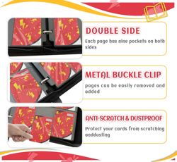 Trading Card Binder 9 Pocket，Card Binder 900 Pockets Card Book Holder Cards with - Image 5