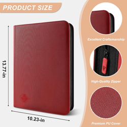 Trading Card Binder 9-Pocket, TCG Binder Fit for MTG Yugioh Card Album Book 432 - Image 2