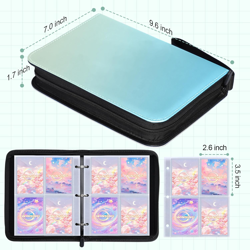 Card Binder 4 Pocket, 400 Pockets Card Holder Compatible with Game Cards Gift fo - Image 2