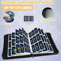 Card Binder for MTG Cards, Premium 9 Pocket Card Binder for Trading Cards, 720 D - Image 5