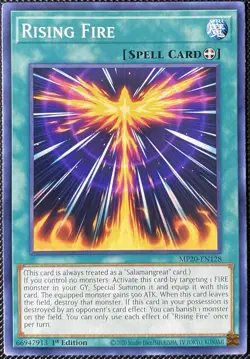 Rising Fire MP20-EN128 2020 Tin of Lost Memories 1st Edition - Yugioh Card - Image 1