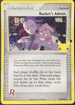 Rocket's Admin. 86/109 Celebrations: Classic Collection Holo - Pokemon Card - Image 1