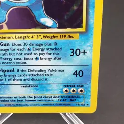 Poliwrath Base Set 13/102 Pokemon TCG Card Holo Rare WOTC Vintage 1999 - Image 4