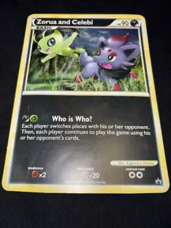 Pokemon Jumbo Card Black and White Promo Zorua and Celebi - Image 1