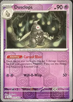 Dusclops 019/064 Sv: Shrouded Fable Reverse Holo - Pokemon Card - Image 1