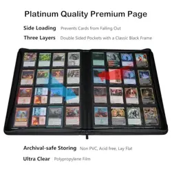 Rayvol Premium 1000+ Pockets Card Binder, 16-Pocket Ringless Trading Card Album - Image 4